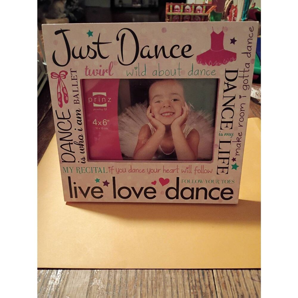Prinz Just Dance 4x6 Picture Frame Whirl Wild About Dance Girl Room Decor